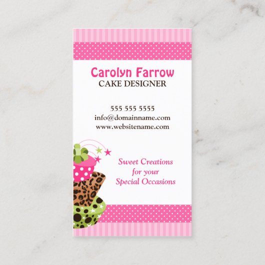 Colorful Cake Bakery Visitekaartje (Achterkant)