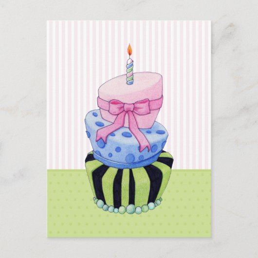 Colorful Cake Briefkaart (Voorkant)