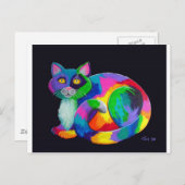 Colorful Calico Briefkaart (Voorkant / Achterkant)