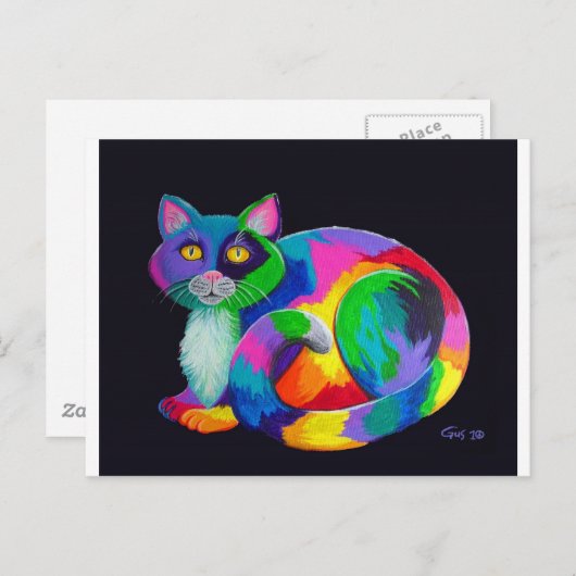 Colorful Calico Briefkaart (Voorkant / Achterkant)