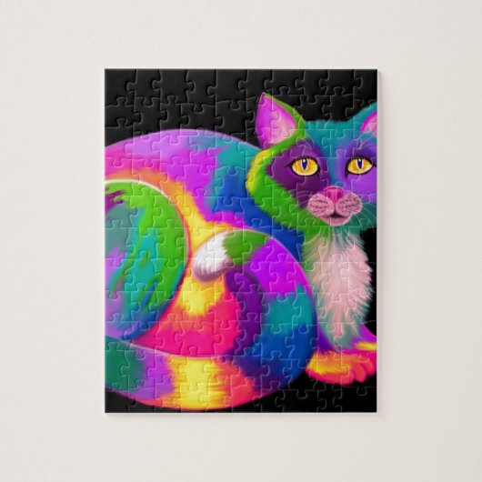 Colorful Calico Cat Legpuzzel (Verticaal)