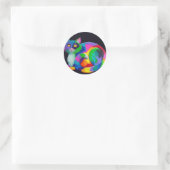 Colorful Calico Ronde Sticker (Tas)