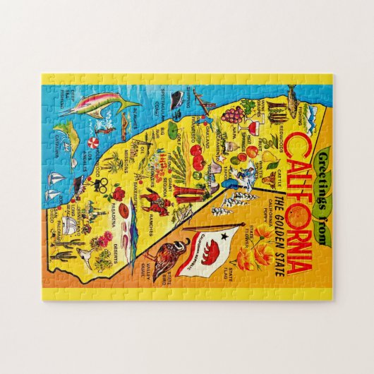  Colorful California State  Legpuzzel (Horizontaal)