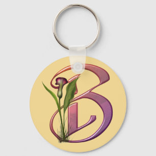 Colorful Calla Initiaal B Sleutelhanger