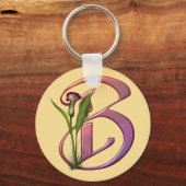 Colorful Calla Initiaal B Sleutelhanger (Voorkant)