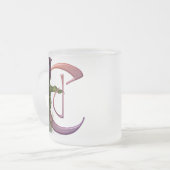 Colorful Calla Initiaal C Matglas Koffiemok (Voorkant links)