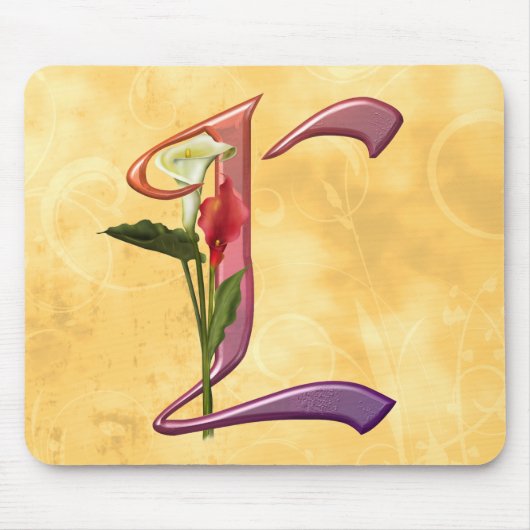 Colorful Calla Initiaal L Muismat (Voorkant)