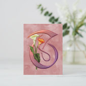 Colorful Calla Initiaal T Briefkaart (Staand voorkant)