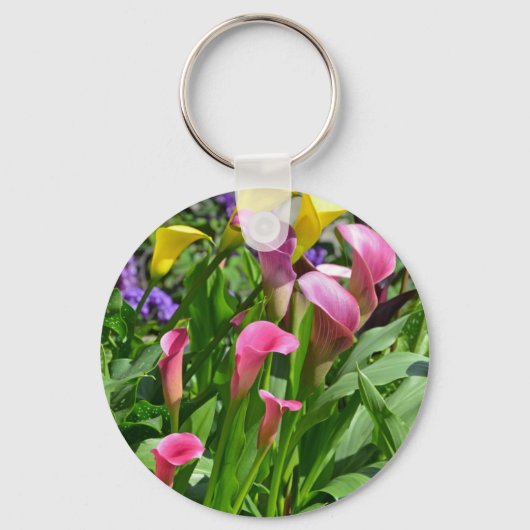 Colorful calla lily bloemen sleutelhanger (Voorkant)