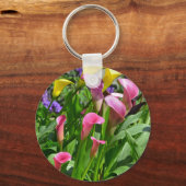 Colorful calla lily bloemen sleutelhanger (Voorkant)