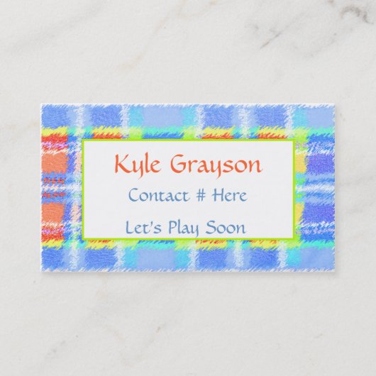 Colorful Calling Card voor kinderen Contactkaartje (Voorkant)