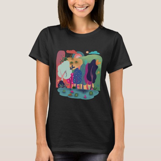 Colorful Calm Rain Forest  T-shirt (Voorkant)