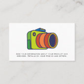 Colorful Camera Logo Visitekaartje (Achterkant)