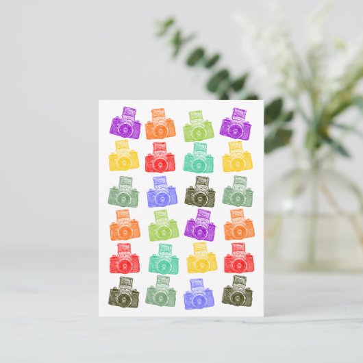 Colorful Cameras Briefkaart (Staand voorkant)