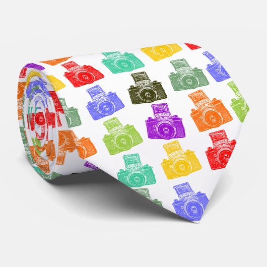 Colorful Cameras II Stropdas (Opgerold)