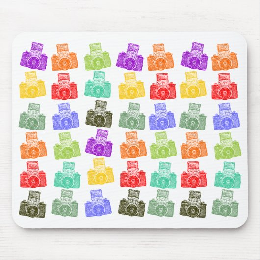 Colorful Cameras Muismat (Voorkant)