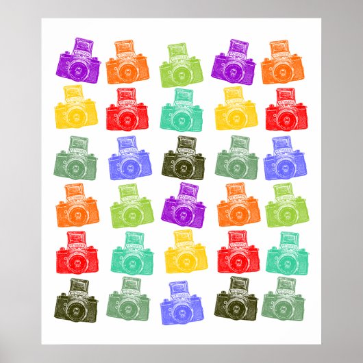 Colorful Cameras Poster (Voorkant)