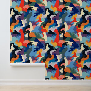 Colorful Camouflage Behang
