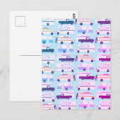 Colorful Camper Trailer Vanlife RV Patroon Briefkaart (Voorkant / Achterkant)