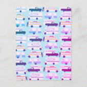 Colorful Camper Trailer Vanlife RV Patroon Briefkaart (Voorkant)
