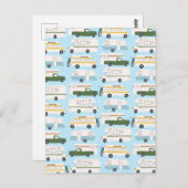 Colorful Camper Trailer Vanlife RV Patroon Briefkaart (Voorkant / Achterkant)