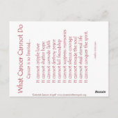 Colorful Cancer Angel Briefkaart (Achterkant)