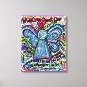 Colorful Cancer Angel Canvas Art Afdrukken