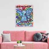 Colorful Cancer Angel Canvas Art Afdrukken (Insitu (Woonkamer))