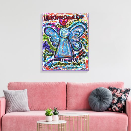 Colorful Cancer Angel Canvas Art Afdrukken (Insitu (Woonkamer))