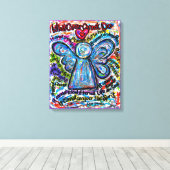 Colorful Cancer Angel Canvas Art Afdrukken (Insitu (Houten vloer))