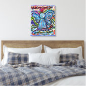 Colorful Cancer Angel Canvas Art Afdrukken (Insitu (Slaapkamer))