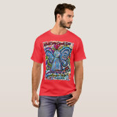 Colorful Cancer Angel die T-shirt schildert (Voorkant volledig)