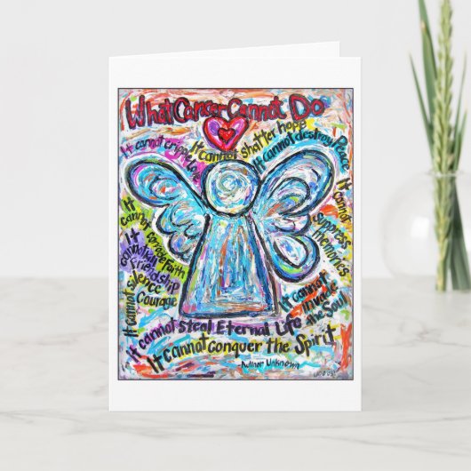 Colorful Cancer Angel-kaart Kaart (Voorkant)