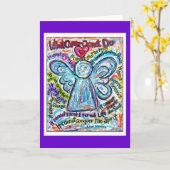 Colorful Cancer Angel-kaart Kaart (Gele Bloem)