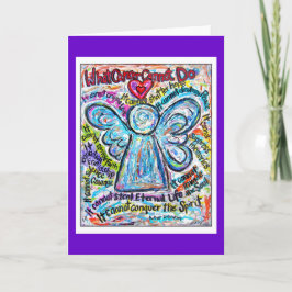 Colorful Cancer Angel-kaart Kaart