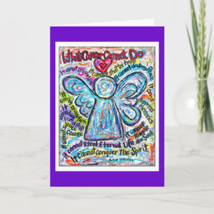 Colorful Cancer Angel-kaart Kaart