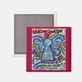 Colorful Cancer Angel Magnet (Voorkant / Achterkant)