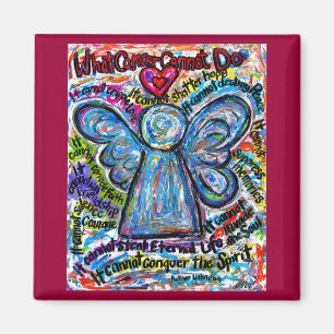 Colorful Cancer Angel Magnet