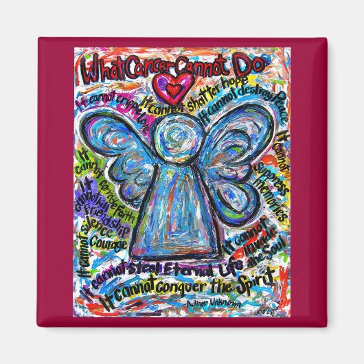 Colorful Cancer Angel Magnet (Voorkant)