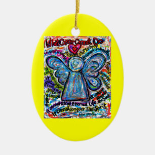 Colorful Cancer Angel Ornament Pendant Gepersonali