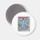 Colorful Cancer Angel Painting Magneet (Voorkant / Achterkant)