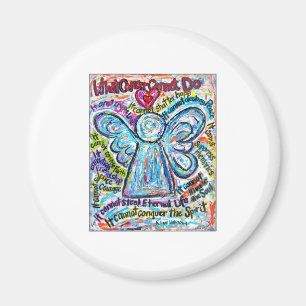 Colorful Cancer Angel Painting Magneet