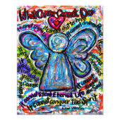 Colorful Cancer Angel Photo Art Print Foto Afdruk (Voorkant)