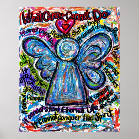 Colorful Cancer Angel Poster Art Print (Voorkant)