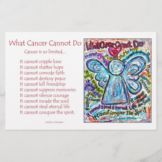 Colorful Cancer Angel Stationery (Voorkant)