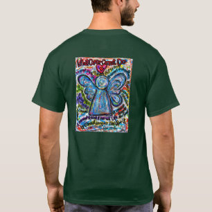Colorful Cancer Angel T-shirt (Angel Back & Poem)