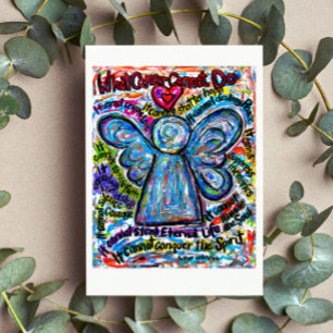 Colorful Cancer Angel-Wenskaart of Note-kaarten Kaart