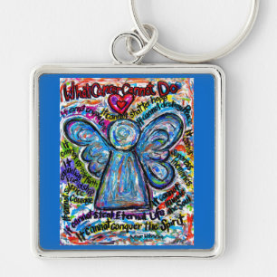 Colorful Cancer kan Art Sleutelhanger Pendant niet