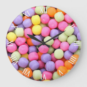 Colorful Candies Pattern Grote Klok