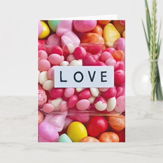 Colorful Candy Love Bridal Wedding Anniversary  Kaart (Voorkant)